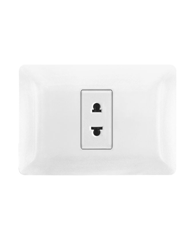 Tomacorriente simple para empotrar