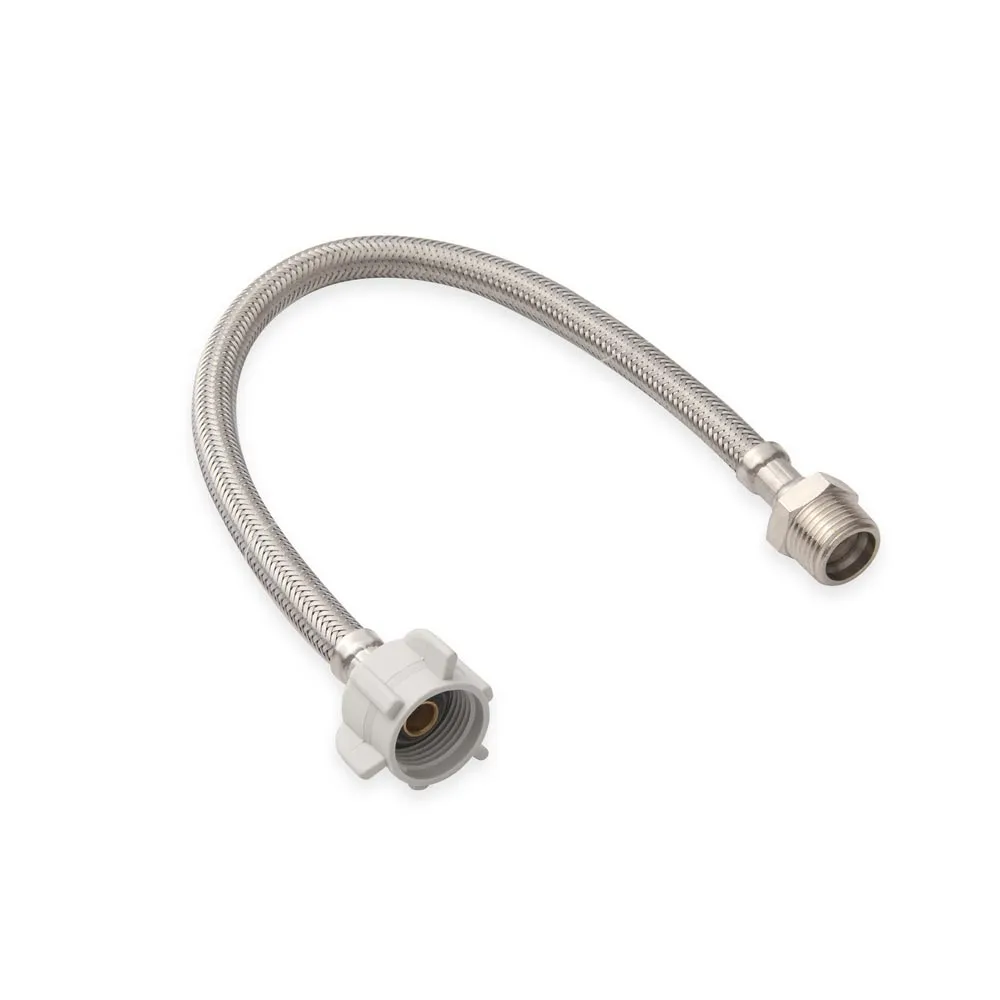 Tubo de abasto reforzado de aluminio 1/2”x7/8”x40cm R/PVC