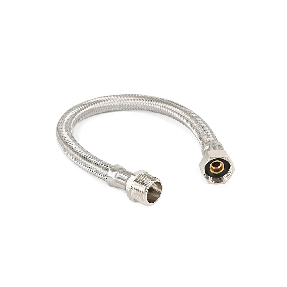 Tubo de abasto reforzado de alumnio 1/2”x1/2”x40cm