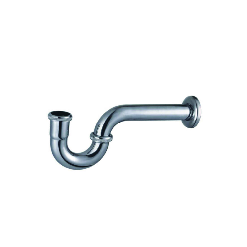 Trampa P cromada de acero inoxidable 1 1/2 x 12"