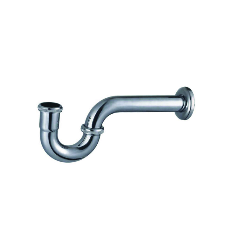 Trampa P cromada de acero inoxidable 1 1/4 x 12"