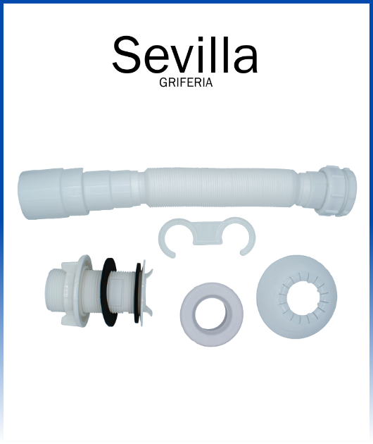 Trampa corrugada blanca 1 1/2-1 1/4 con desague F503-3