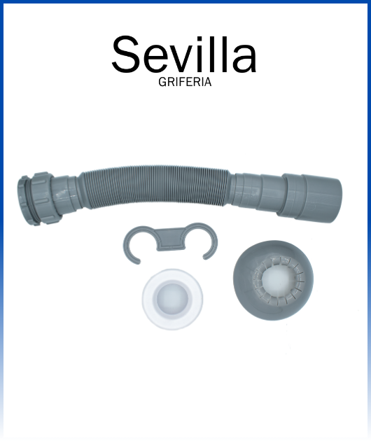 Trampa corrugada gris 1 1/2-1 1/4 L41003-006