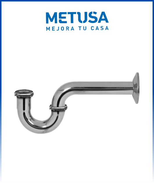 Trampa P 1 1/4 para lavatorio acero inoxidable