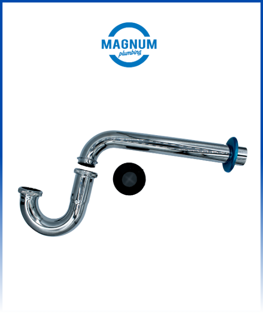 Trampa "P" magnum con larga TP114-ALXX1 1/4 cromo acero inoxidable