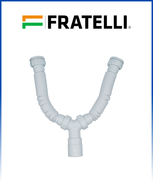 Trampa de pvc corrugada para doble posa