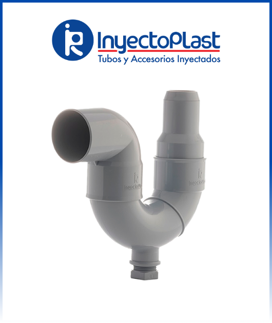 Trampa "U" 1 X 2 pvc con regulador