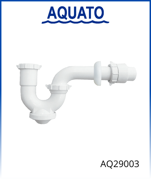 Trampa P plástica 1 1/4 x 1 1/2 con registro