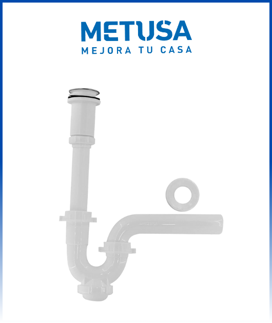 Trampa P con reg 1 1/4-11/2 con desague 11/4x10