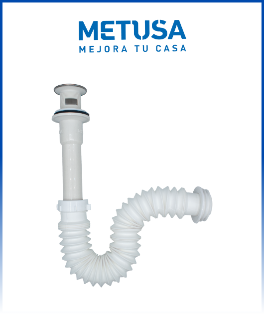 Trampa corrugada 11/4-11/2 con desague 11/4x10