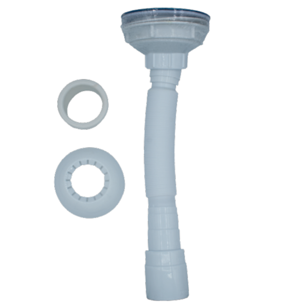 Trampa corrugada de 4" con desague