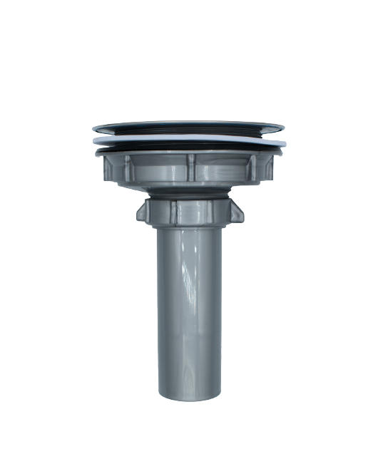 Desagüe de PVC con canastilla cromada 4"