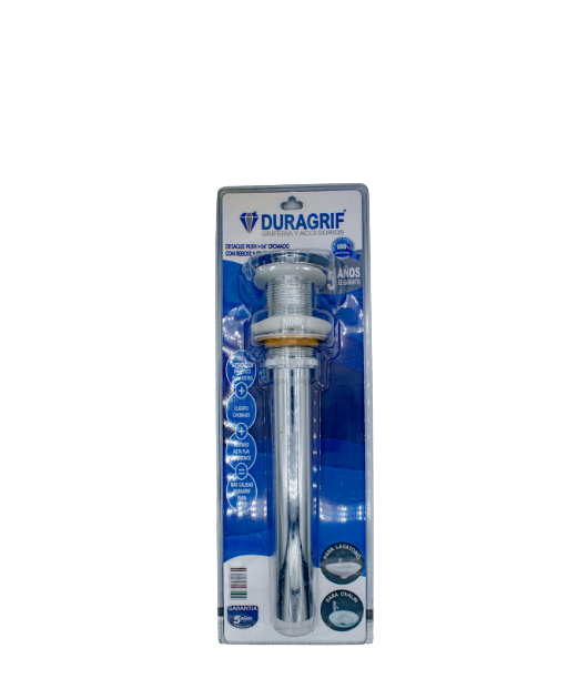 Desagüe push lavatorio 1 1/4 con rebose blister