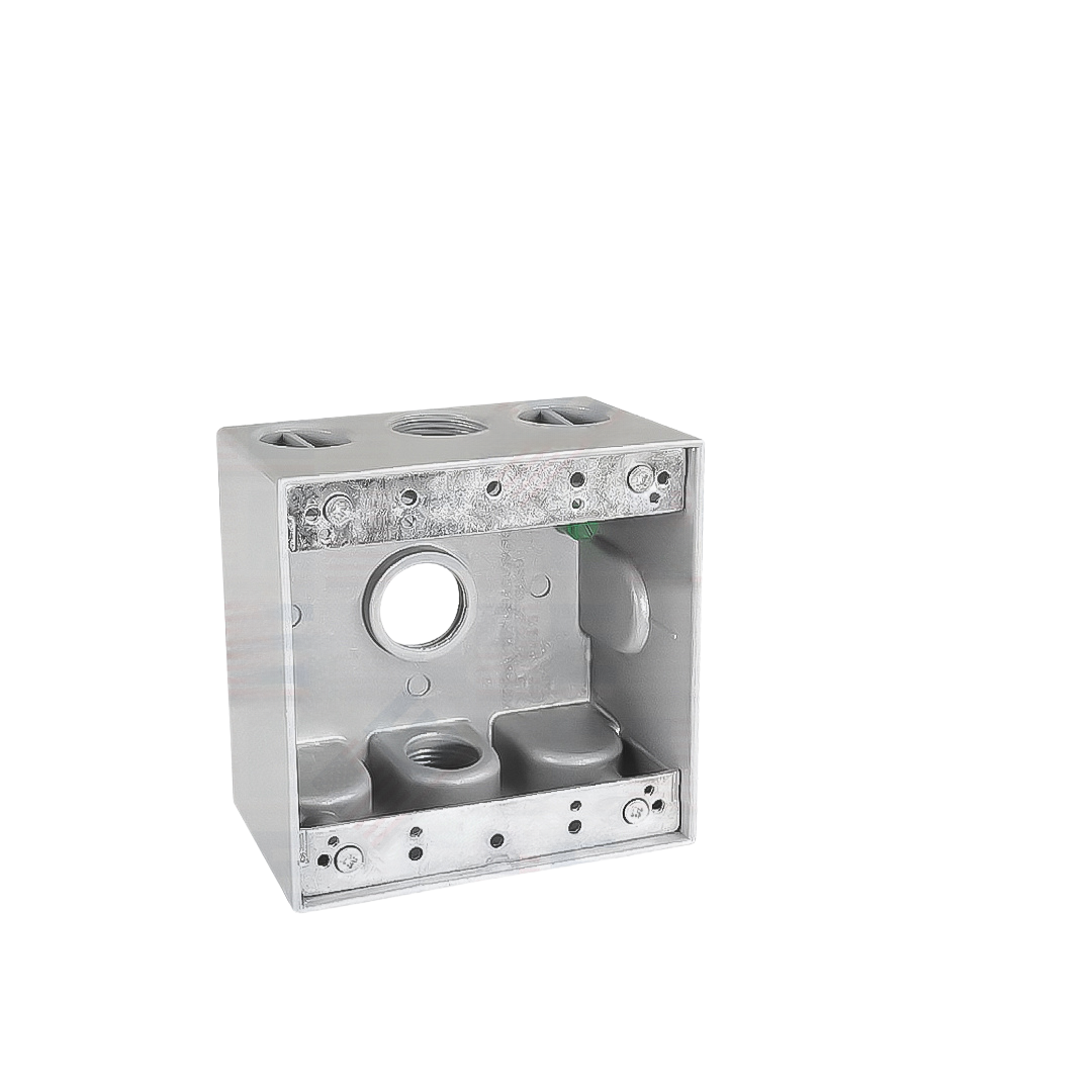 Caja eléctrica cuadrada 3 agujeros