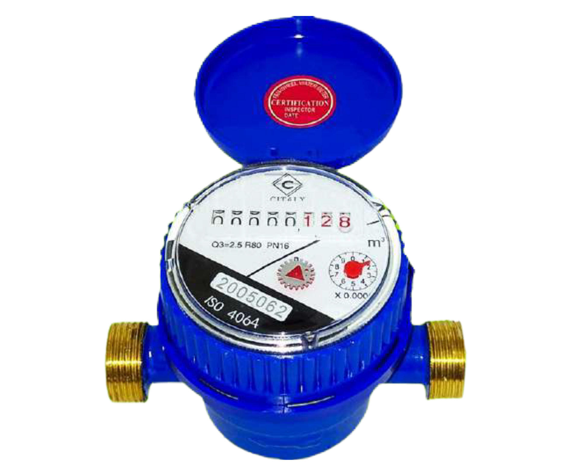 Medidor de agua chorro único