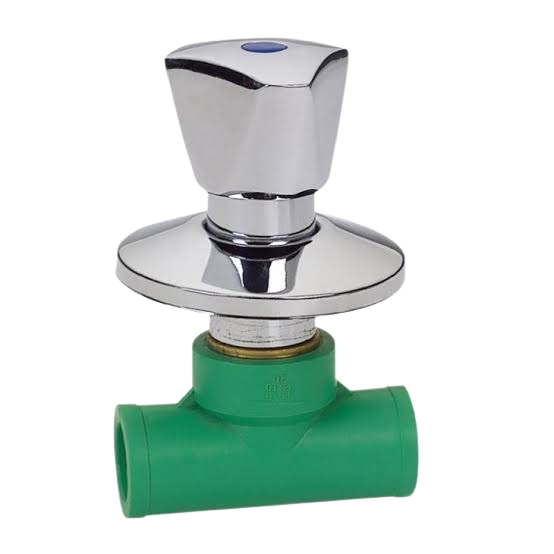 Llave de paso manilla cromada