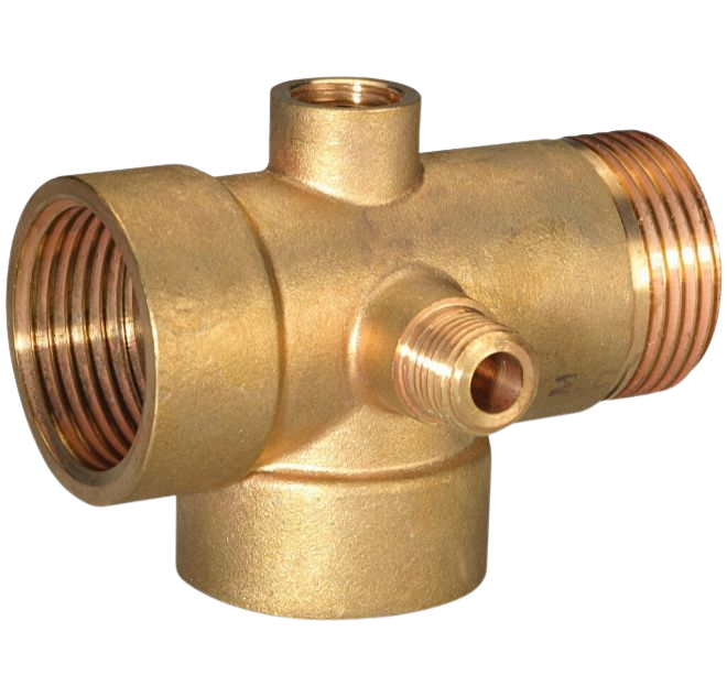 Conector 5 vías bronce
